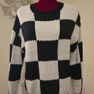 Wild Fable Checkered Crew Neck Sweater